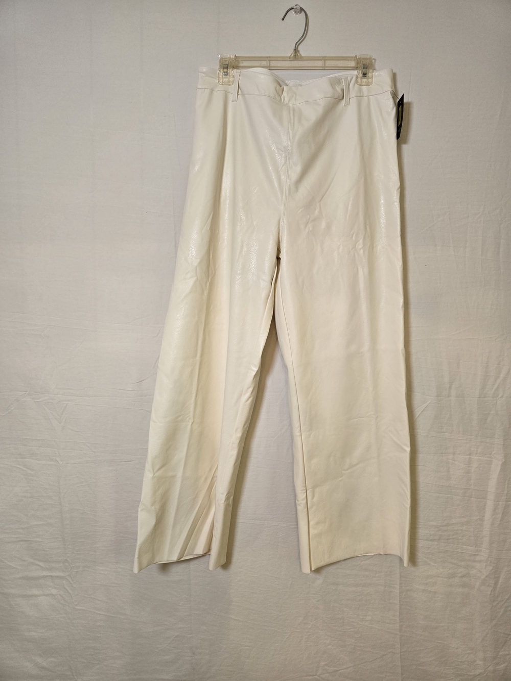 Lysse Cream Wide-Leg Faux Leather Pants